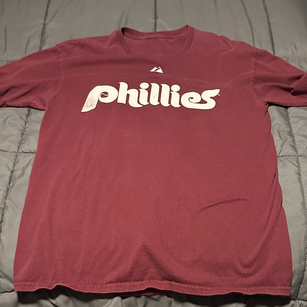 Phillies Maroon T-Shirt - Tug McGraw